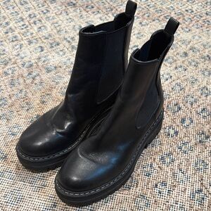 Marc Fisher Black Leather Chelsea Boots sz 8.5